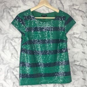 Striped Sequined Top I Heart Ronson